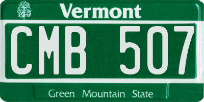 VT license plate CMB507