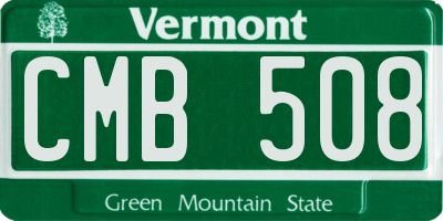 VT license plate CMB508