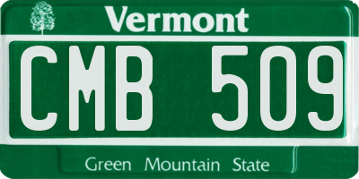 VT license plate CMB509