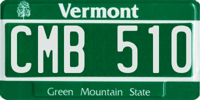 VT license plate CMB510