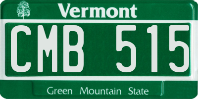 VT license plate CMB515