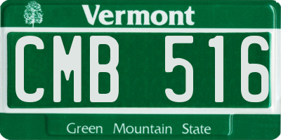 VT license plate CMB516