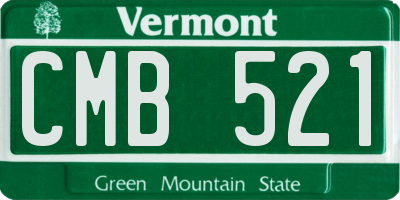 VT license plate CMB521