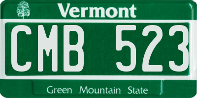 VT license plate CMB523