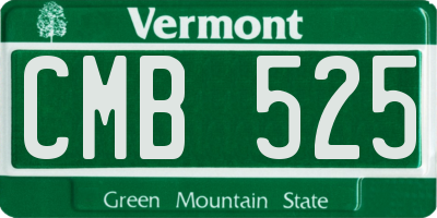 VT license plate CMB525