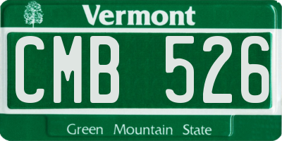 VT license plate CMB526