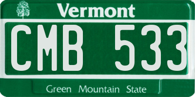 VT license plate CMB533