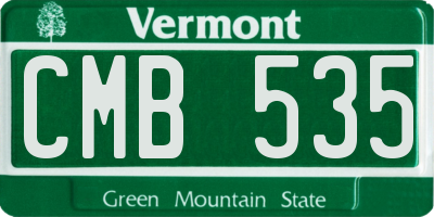 VT license plate CMB535