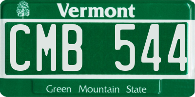 VT license plate CMB544