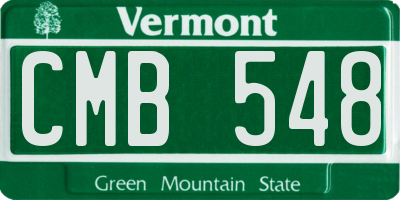 VT license plate CMB548