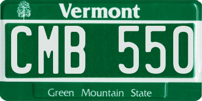VT license plate CMB550
