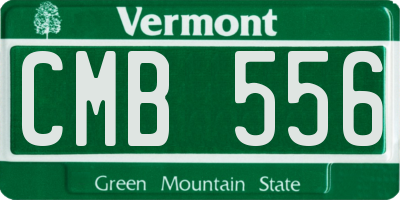 VT license plate CMB556