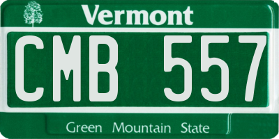 VT license plate CMB557