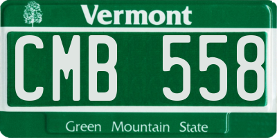 VT license plate CMB558
