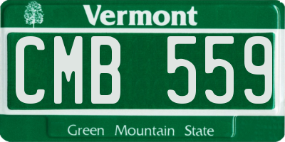 VT license plate CMB559