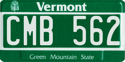 VT license plate CMB562