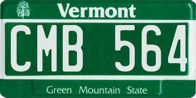 VT license plate CMB564