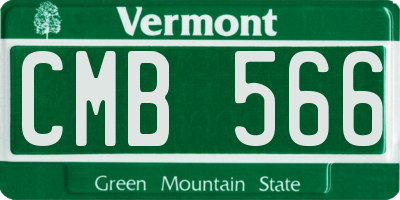 VT license plate CMB566