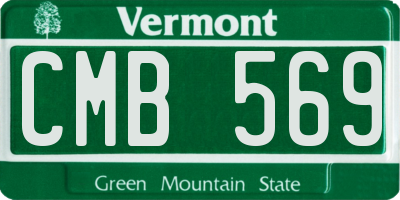VT license plate CMB569