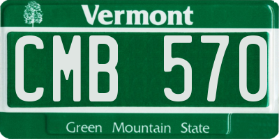VT license plate CMB570