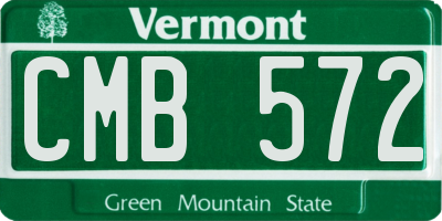 VT license plate CMB572