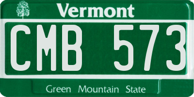 VT license plate CMB573
