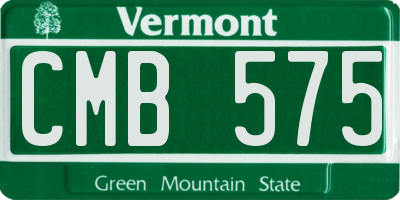 VT license plate CMB575