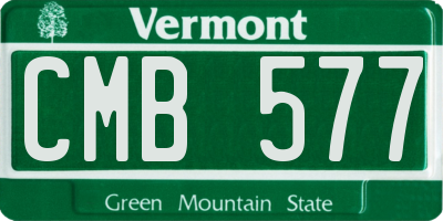 VT license plate CMB577