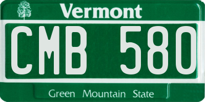 VT license plate CMB580