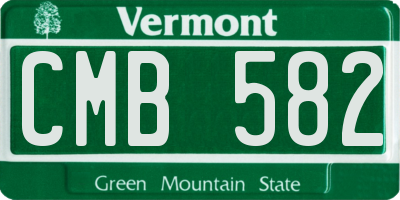 VT license plate CMB582