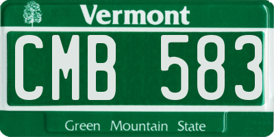 VT license plate CMB583