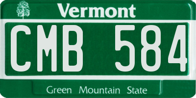VT license plate CMB584