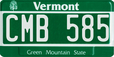 VT license plate CMB585