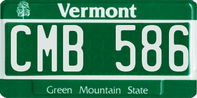 VT license plate CMB586