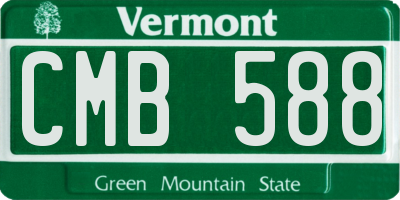 VT license plate CMB588