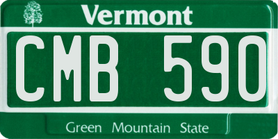VT license plate CMB590