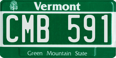 VT license plate CMB591