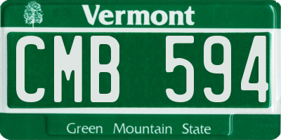 VT license plate CMB594