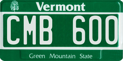 VT license plate CMB600