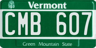 VT license plate CMB607