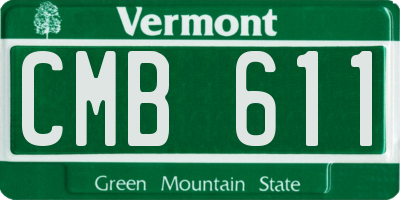 VT license plate CMB611