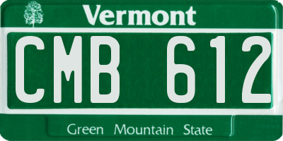 VT license plate CMB612