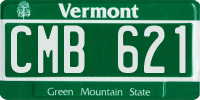 VT license plate CMB621