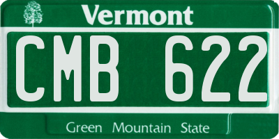 VT license plate CMB622
