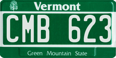 VT license plate CMB623