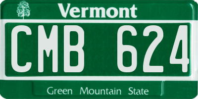 VT license plate CMB624