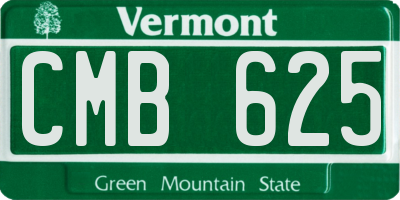 VT license plate CMB625