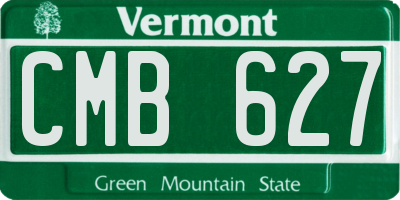 VT license plate CMB627