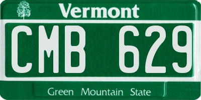 VT license plate CMB629