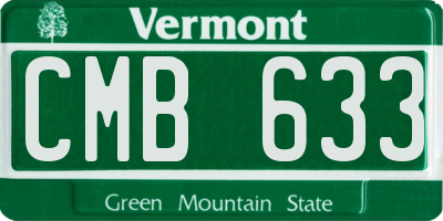 VT license plate CMB633